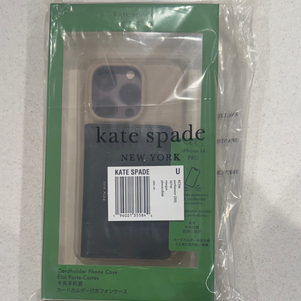 Kate Spade Black and Tan iPhone 14 Pro Case